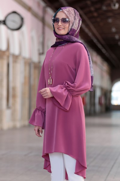 Eflin Tesettür Takım - Gül Kurusu - Fuval Moda